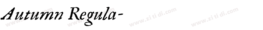 Autumn Regula字体转换